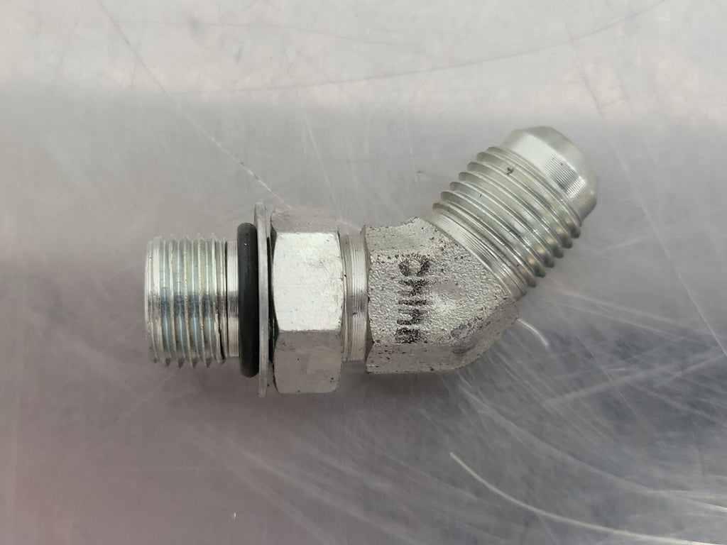 45 Deg Elbow Adapter M-06 ORB X M-06 JIC 3/8" x 3/8" (Bag of 8)