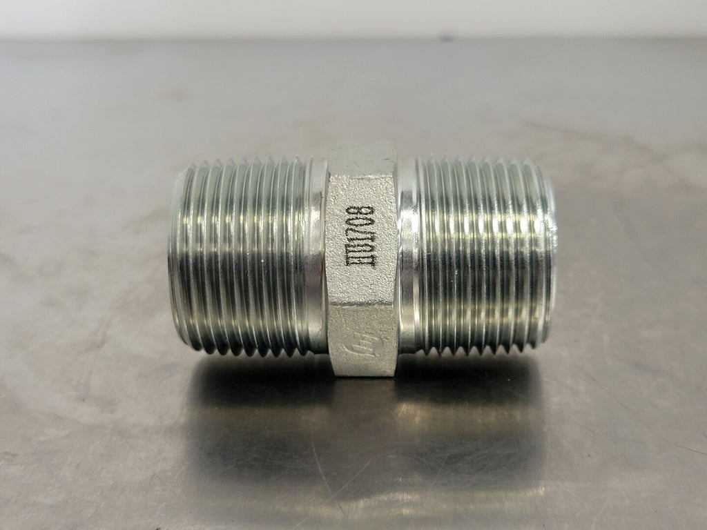 BRENNAN INDUSTRIES Hydraulic Adapter M-16 NPT X M-16 NPT 1" x 1" (Bag of 2)