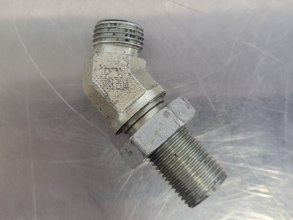 45 Deg Elbow Adapter M-06 ORFS X M-06 ORFS BH 1/2" x 1/2" (Bag of 2)