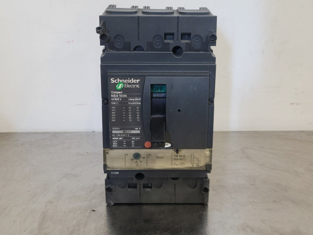 SCHNEIDER ELECTRIC 40A, 3P, 800V Circuit Breaker NSX100-160-250-F/N/H/NA w/Trip Unit