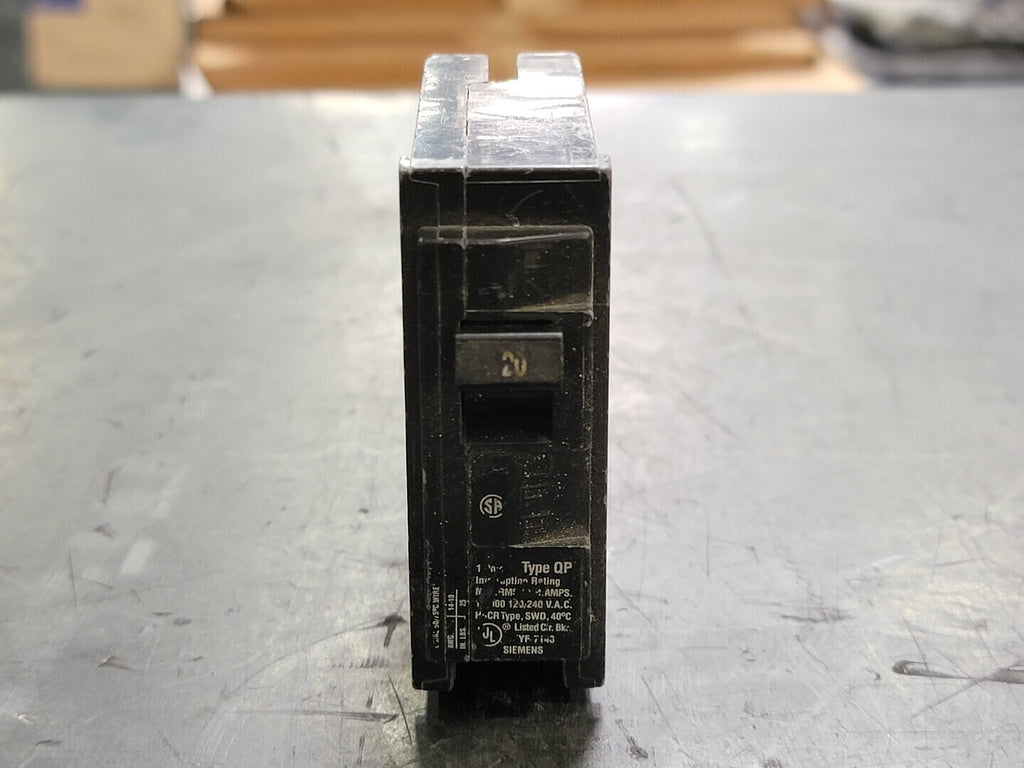 SIEMENS 20 Amp, 1 Pole, 120/240 volts Circuit Breaker QP120