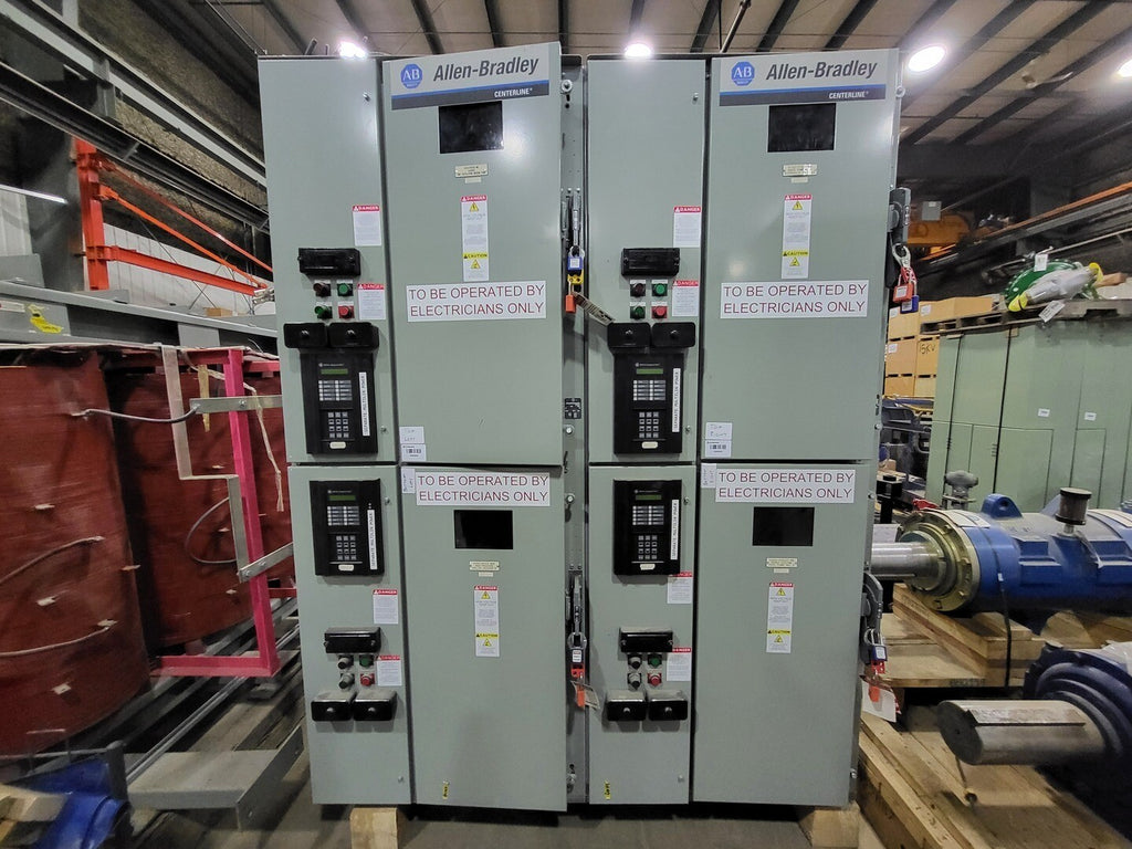 ALLEN-BRADLEY 5kV CENTERLINE 1500 Vacuum Starter Section 1512B-TJE, 2-High x 2, 500HP, 1200A