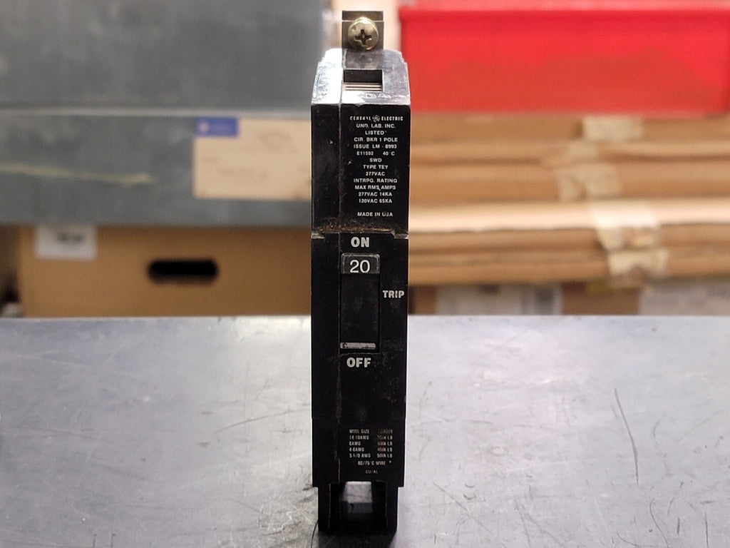GENERAL ELECTRIC 20 Amp, 1 Pole, 277 volts Circuit Breaker TEY120