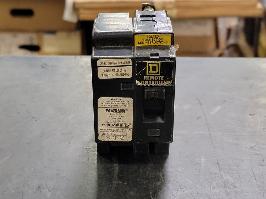 SQUARE D 20 Amp, 1 Pole, 277 volts Circuit Breaker EHB14020PL