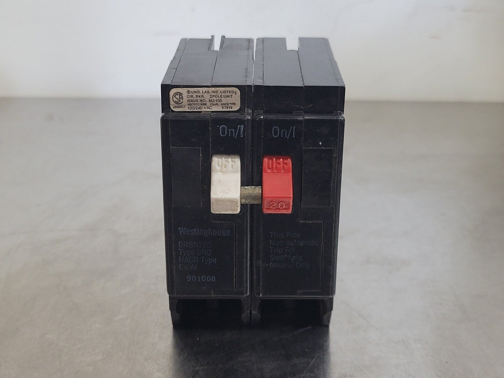 WESTINGHOUSE 20 Amp, 2 Pole, 120/240 volts Circuit Breaker BRO220