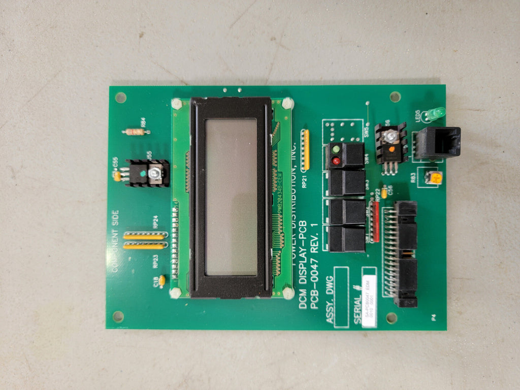 POWER DISTRIBUTION INC. POWER DISTRIBUTION INC. PCB-0047 REV. 1 DCM Display