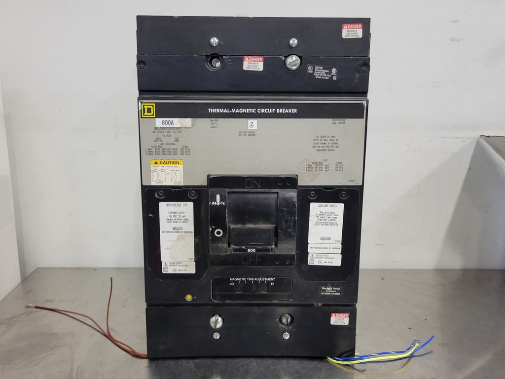 SQUARE D 800 Amp, 3 Pole, 600 Volts Circuit Breaker MHL3680036DCI680