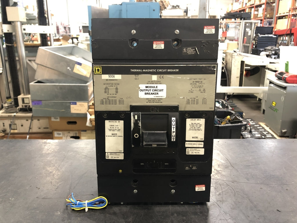 SQUARE D 900 Amp, 3 Pole, 600 Volts Circuit Breaker MHL369002343