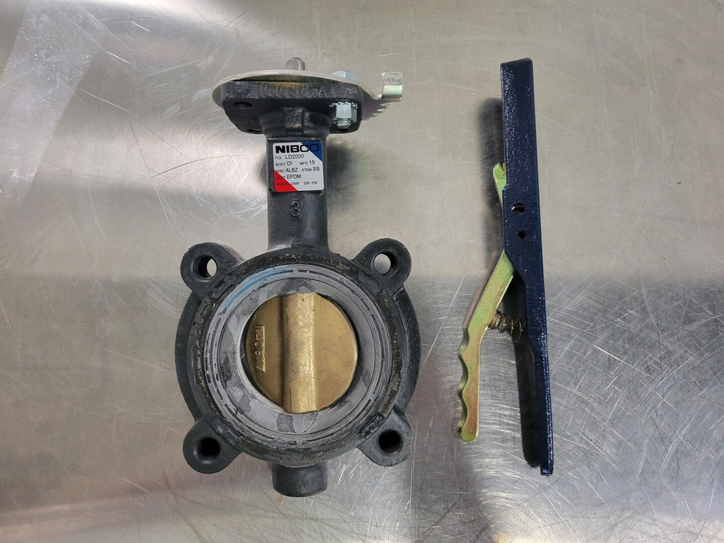 NIBCO 3" Lug Style Butterfly Valve LD-2000-3
