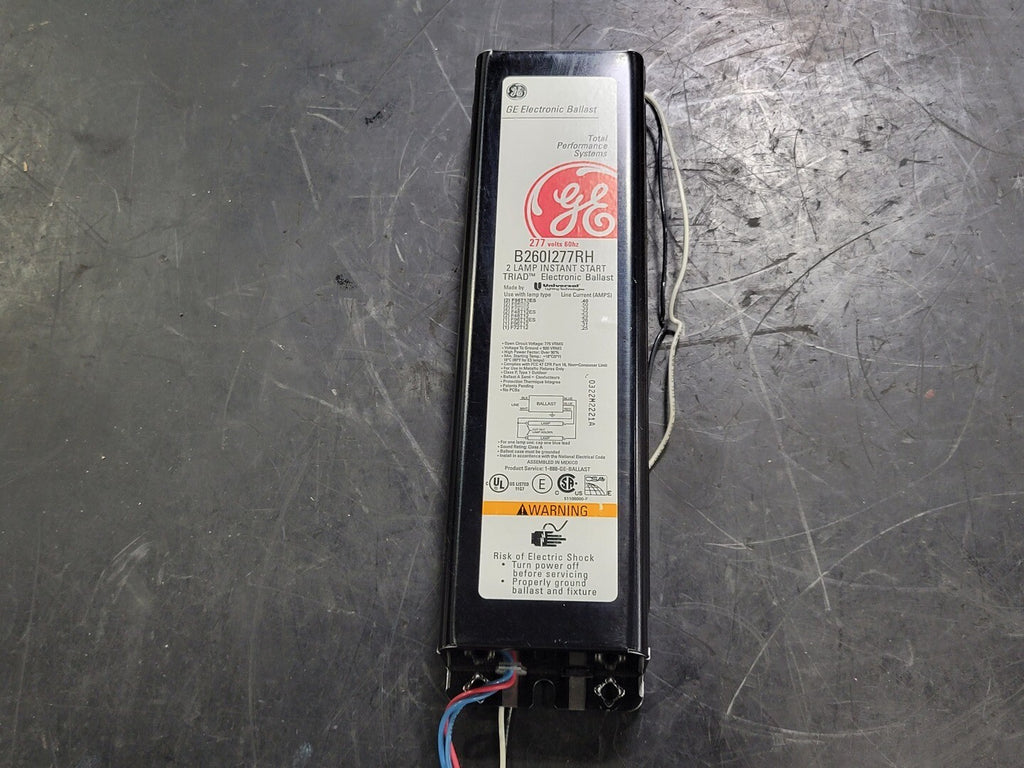 GENERAL ELECTRIC 277 Volts 2 Lamp Instant Start Triad Electronic Ballast B260I277RH