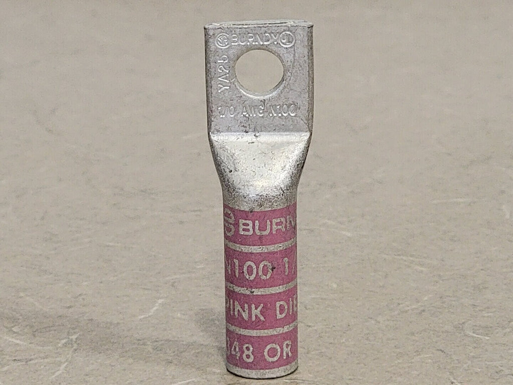 BURANDY 1/0 AWG, 2-Hole Compression Lug YA25