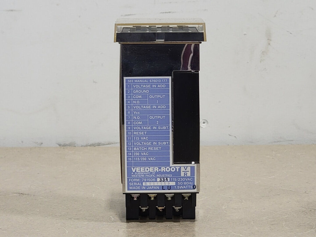 VEEDER-ROOT Electronic Predetermining Counter 791506-334