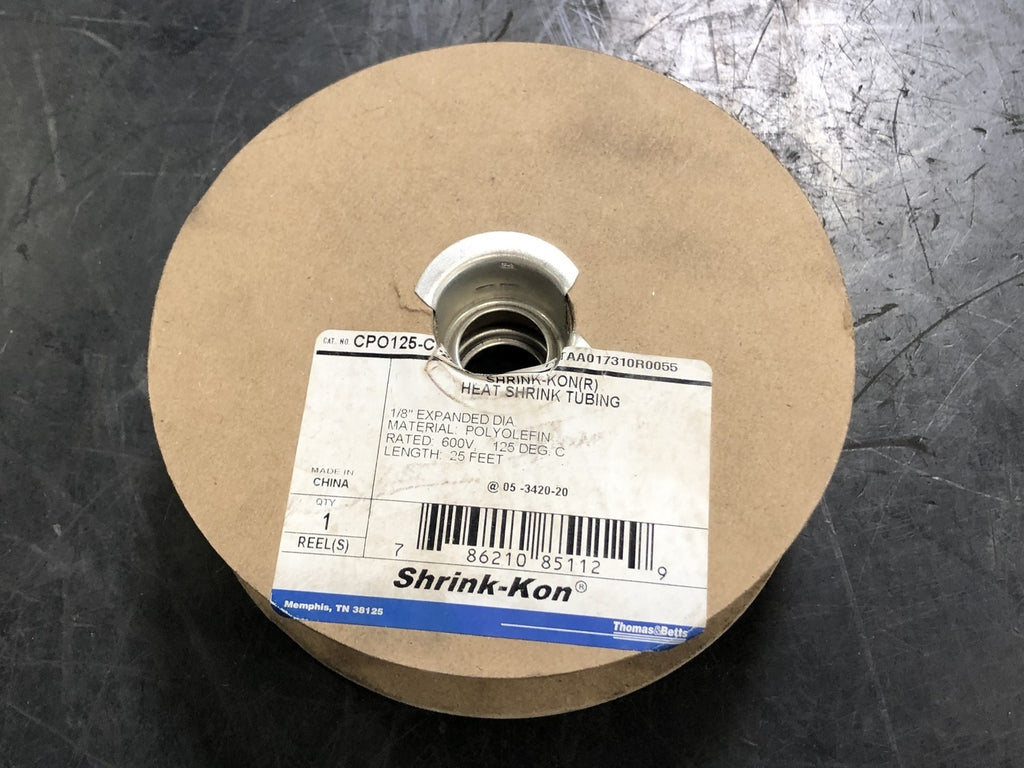 SHRINK-KON 1/8" x 25ft Heat Shrink Tubing Clear CPO125-C-25