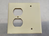 LEVITON 2-Gang 1-Duplex 1-Blank Device Combination Wall Plate Plastic 86008 (Box of 24)