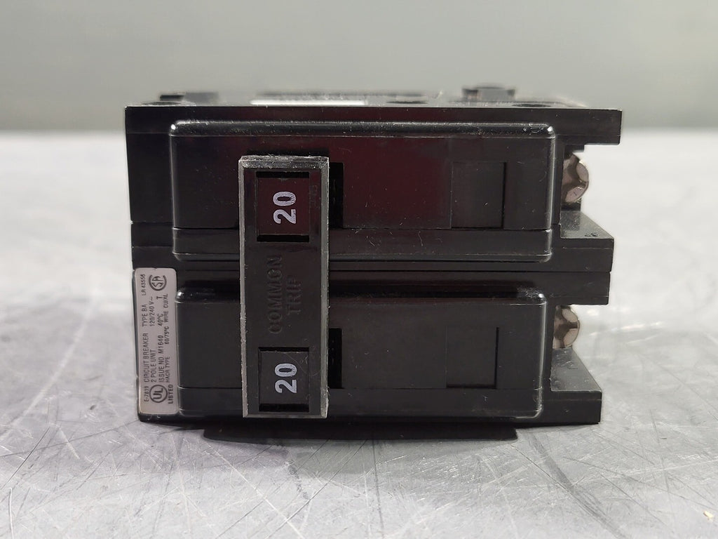 EATON 20 Amp, 2 Pole, 120/240 volts Circuit Breaker BAB2020