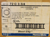 STEEL CITY Galvanized Steel Cover 72 C 3 3/4 (Box of 10)