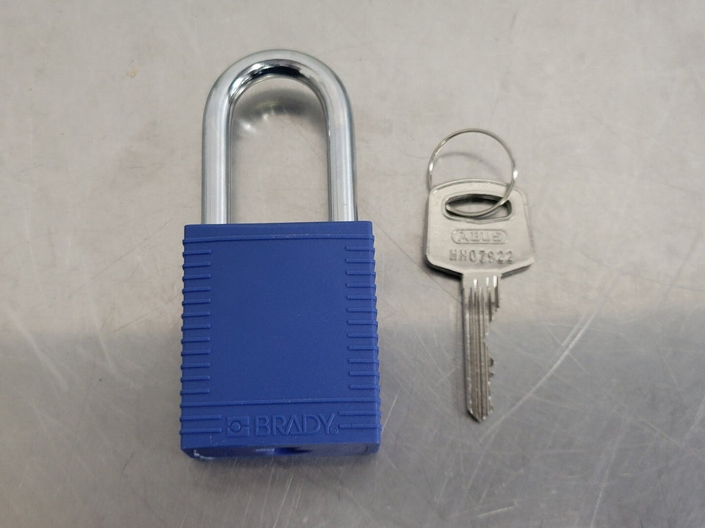 BRADY 1-1/2" Lockout/Tagout Nylon Padlock Steel Shackle Y432032 (Box of 6)