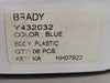 BRADY 1-1/2" Lockout/Tagout Nylon Padlock Steel Shackle Y432032 (Box of 6)
