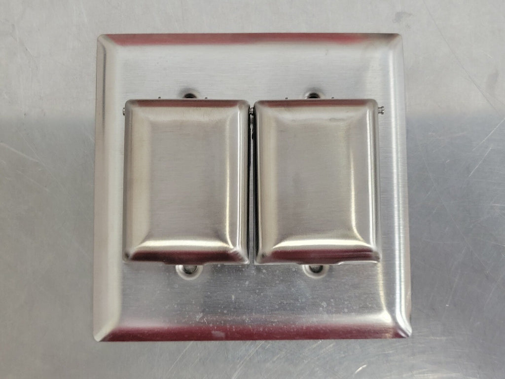 PASS & SEYMOUR 2-Gang Stainless Steel Cover WP2 (Box of 8 pcs)