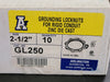 ARLINGTON 2-1/2" Grounding Locknuts GL250 (Box of 10 pcs)