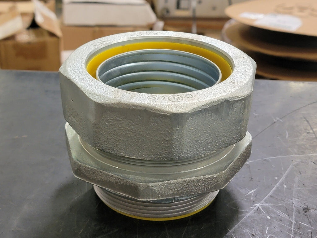 CROUSE-HINDS 3-1/2" Liquid Tight Straight Male Connector LTB350