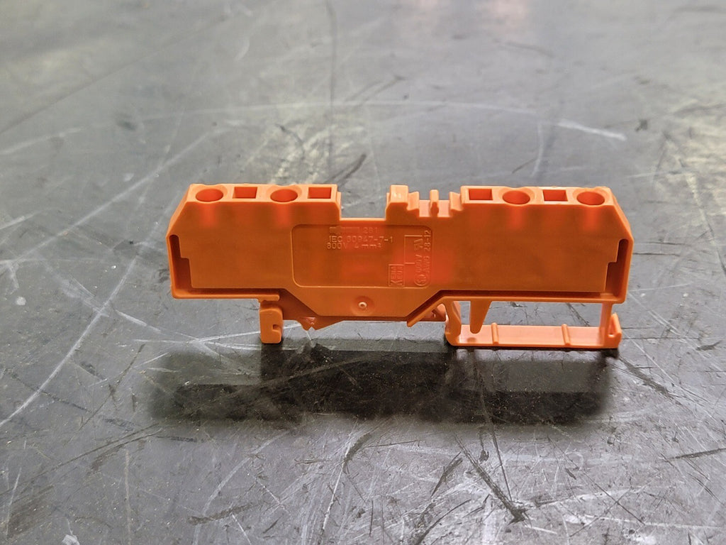 WAGO 4-Conductor Ground Terminal Block Orange 281-653, 28-12 AWG (Box of 50)