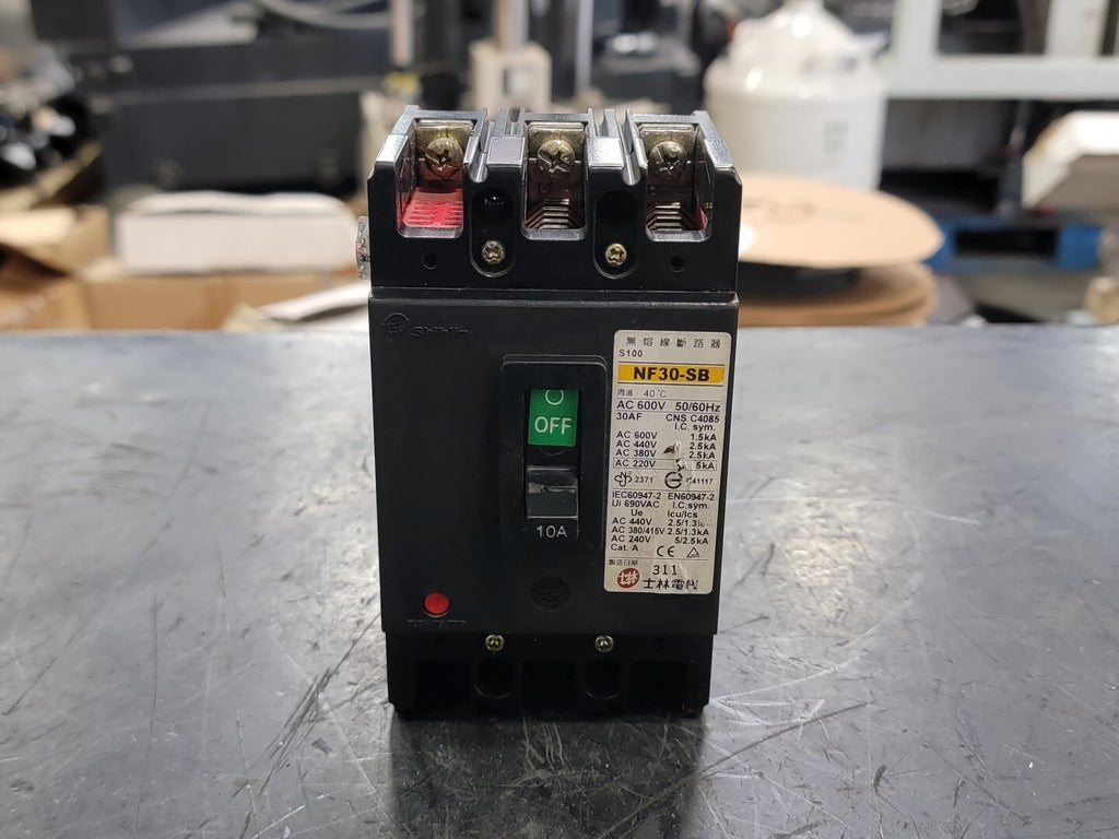 SHIHLIN 10 Amp, 3 Pole, 600 volts Circuit Breaker NF30-SB