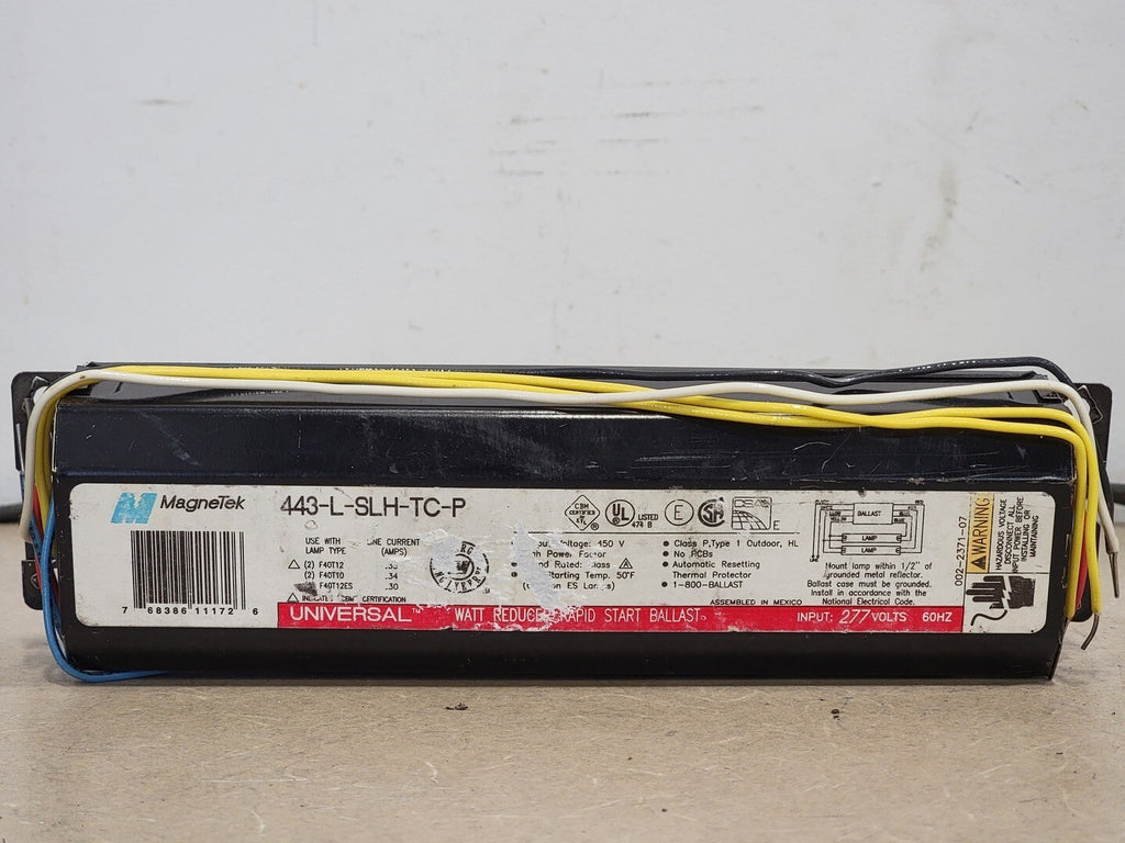 MAGNETEK 277 Volts 2 Lamps Universal Reducer Rapid Start Ballast 443-L-SLH-TC-P