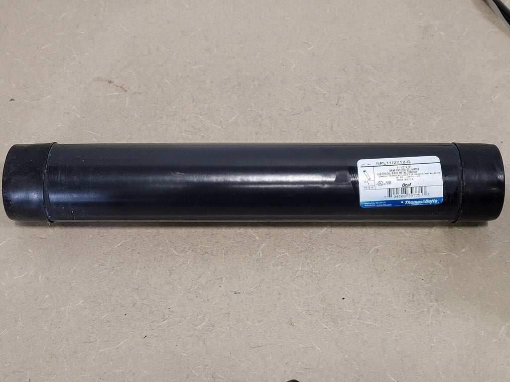 THOMAS & BETTS 1-1/2" X 12" OCAL PVC Coated STL Nipple Metal Conduit NPL11/2X12-G