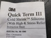 3M Cold Shrink QT-III Silicone Rubber Indoor Tubular Termination 48-1990