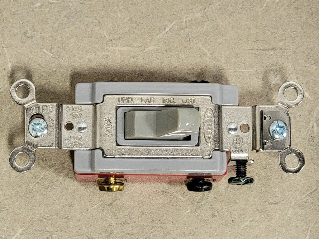 HUBBELL 20 Amps 120/277V 4 Way Toggle Switch HBL1224GY