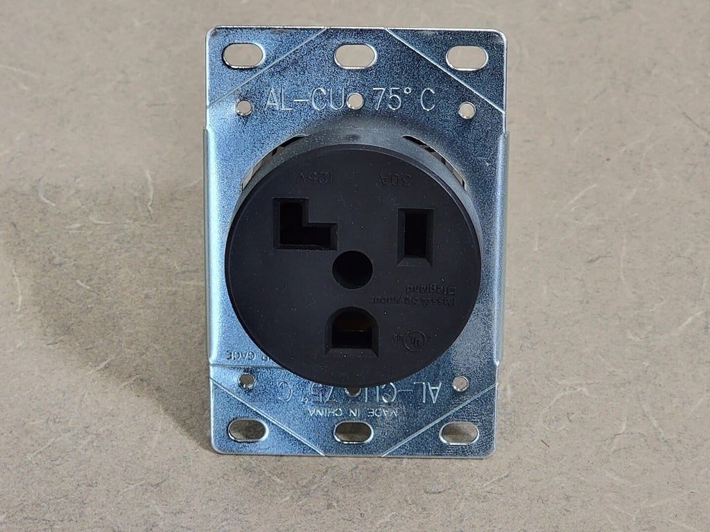 PASS & SEYMOUR 30 Amp 125V 2 Pole Flush Mount Power Outlet 3802 (Box of 10)