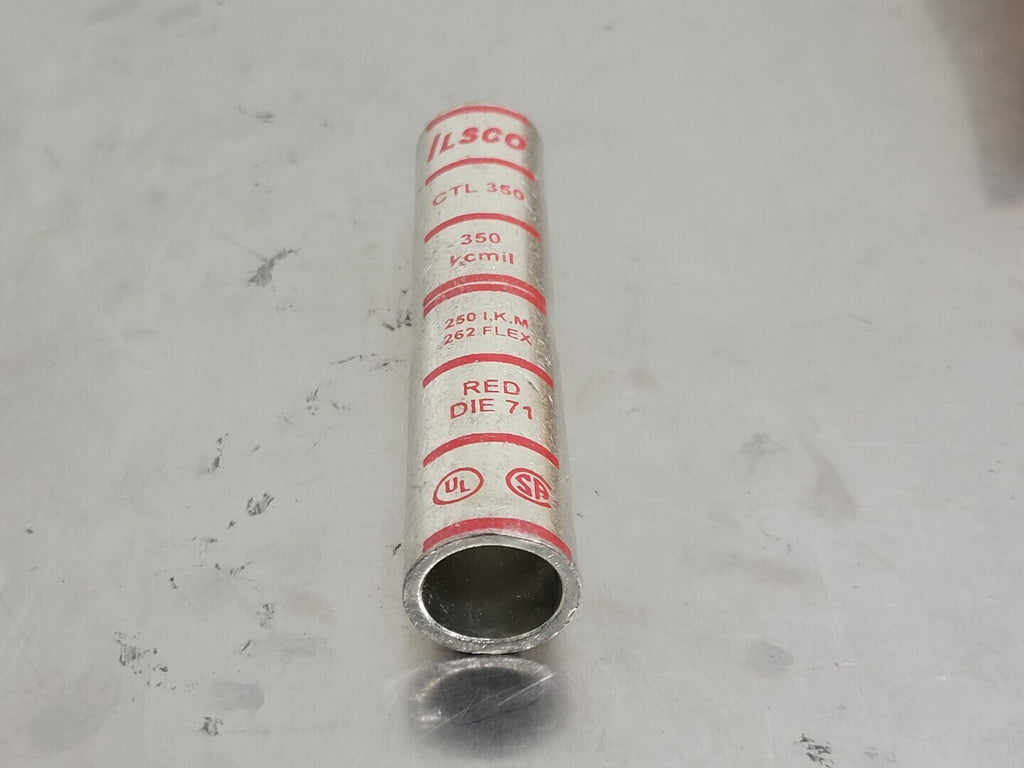 ILSCO 350 kcmil Copper Compression Sleeve CTL-350, Red Die 71 (Box of 3)