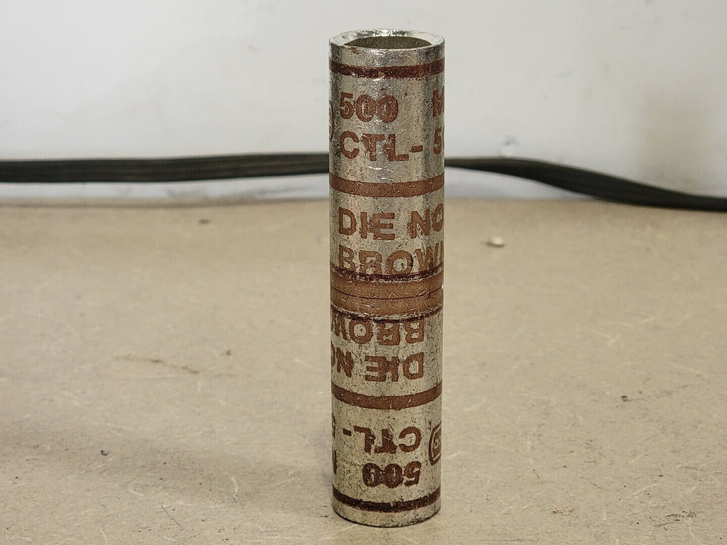 ILSCO 500 kcmil, Brown Die 15 Copper Compression Sleeve CTL-500
