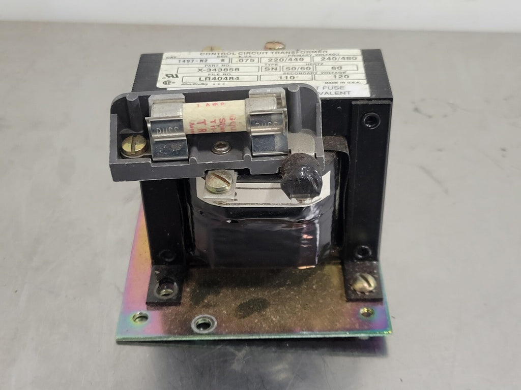 ALLEN-BRADLEY 0.75 kVA Control Transformer, 220/440 pri. volts, 110/120 sec. volts 1497-N2