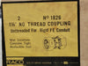 RACO 1-1/2" Compression Coupling No. 1826 (Box of 2 pcs)