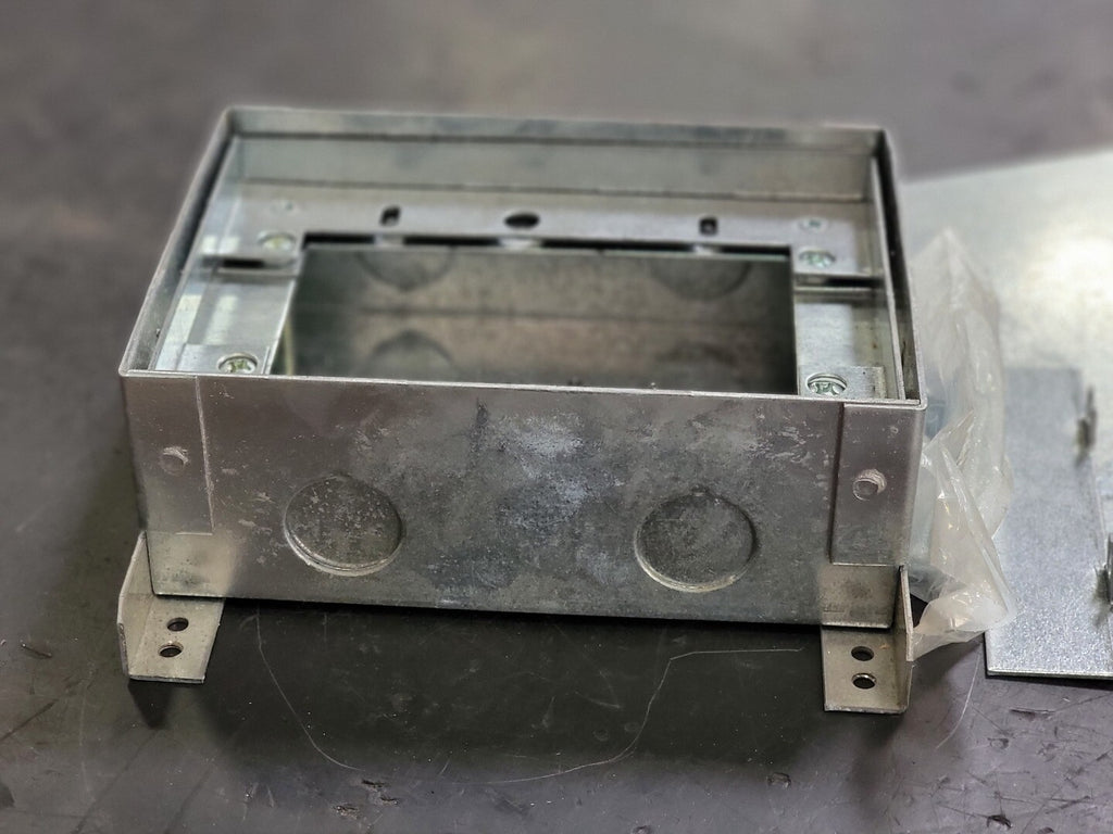 STEEL CITY 2-Gang Galvanized Steel Floor Box 742S