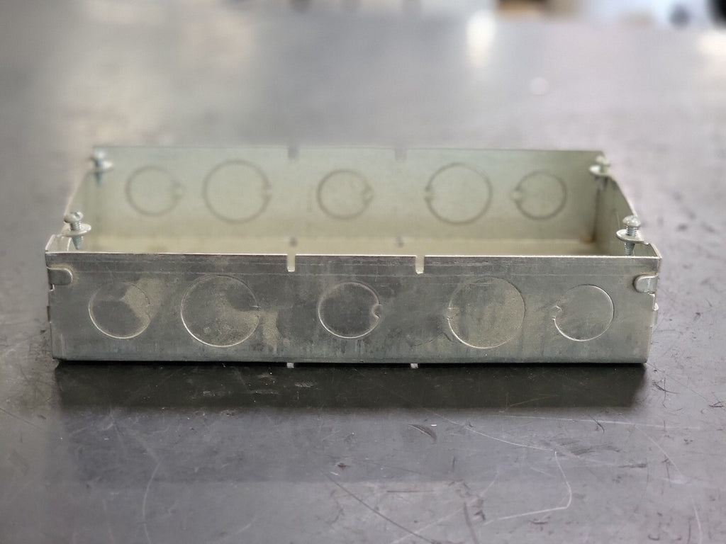 THOMAS & BETTS 703-SPL Folded Galvanized Steel Three Gang Box (Pack of 5)