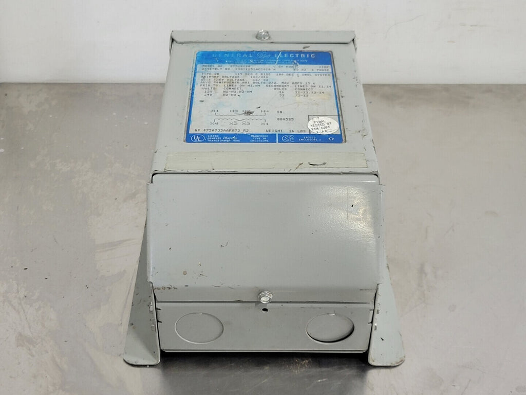 GENERAL ELECTRIC 0.5 kVA Transformer, 120/240 pri. volts, 16/32 sec. volts 9T51B128