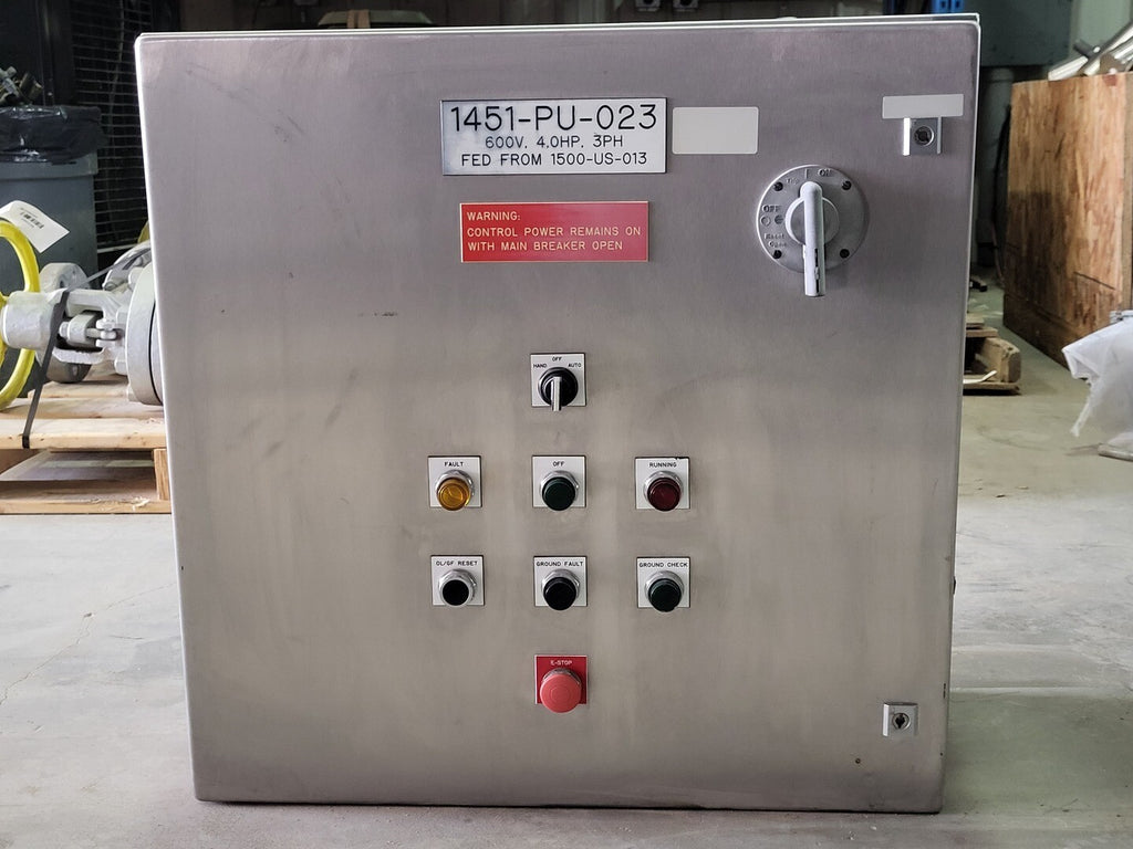 4HP, 600V Motor Starter Control Panel w/ 10A, 3-Pole Circuit Breaker CED63A010