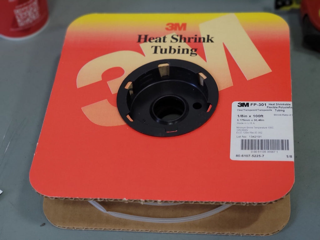 3M 1/8" x 100ft Heat Shrinkable Flexible Polyolefin Tubing FP-301 (Box of 3)
