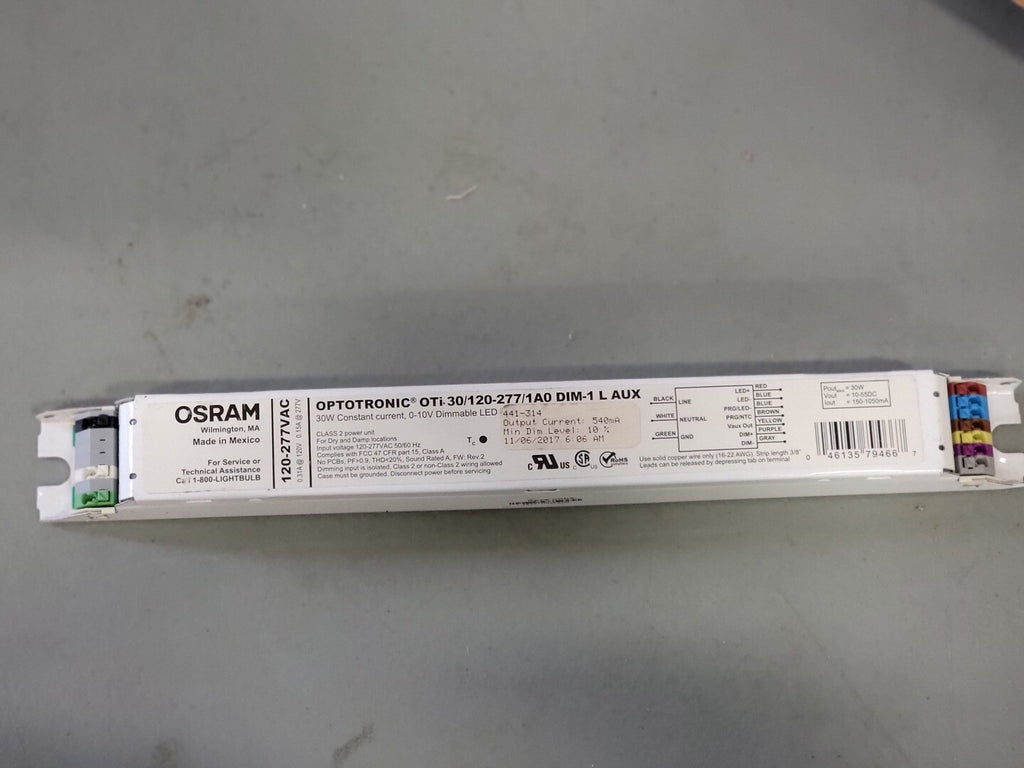 OSRAM 30W Programmable LED Power Supply OTi 30/120-277/1A0 DIM-1 L AUX (Box of 2)