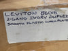 LEVITON 2-Gang Ivory Duplex Device Receptacle Wallplate 86016 (Box of 92)