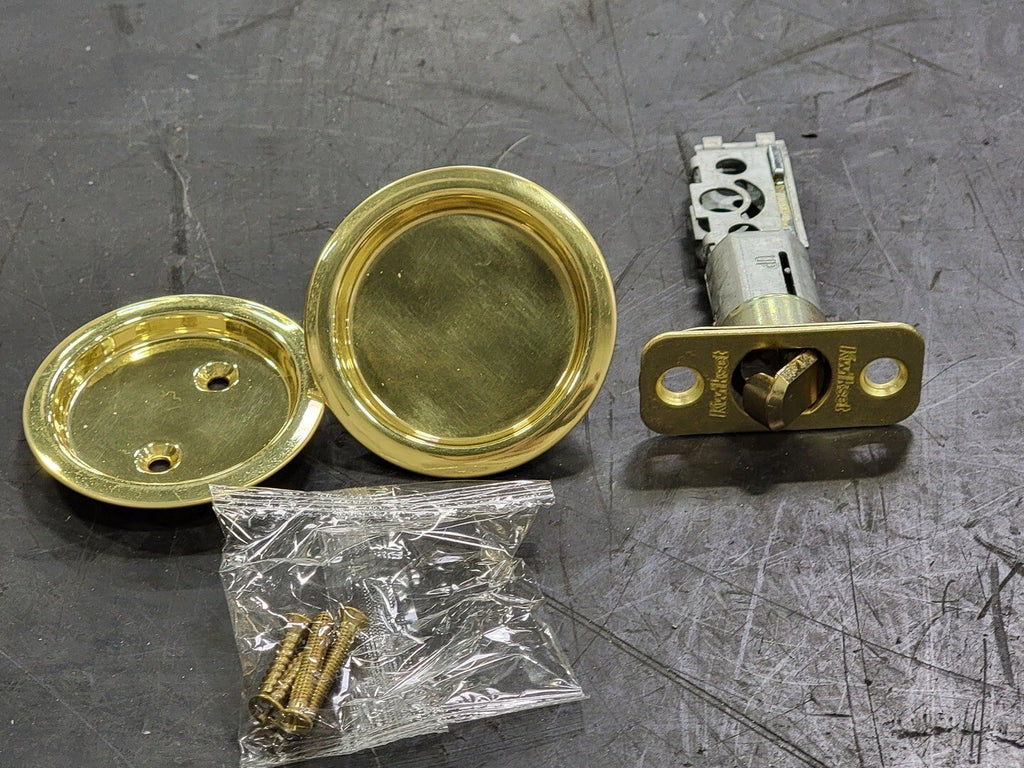 KWIKSET 334 3 Round Pocket Door Lock Passage 93340-009
