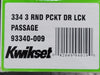 KWIKSET 334 3 Round Pocket Door Lock Passage 93340-009