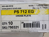 POWERSTRUT 5-Hole Electro-Galvanized Steel Cross Plate PS 712 EG (Box of 10)