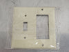 PASS & SEYMOUR 2 Gang Plastic Wall Plate 1 Toggle SP126-I (Box of 19)