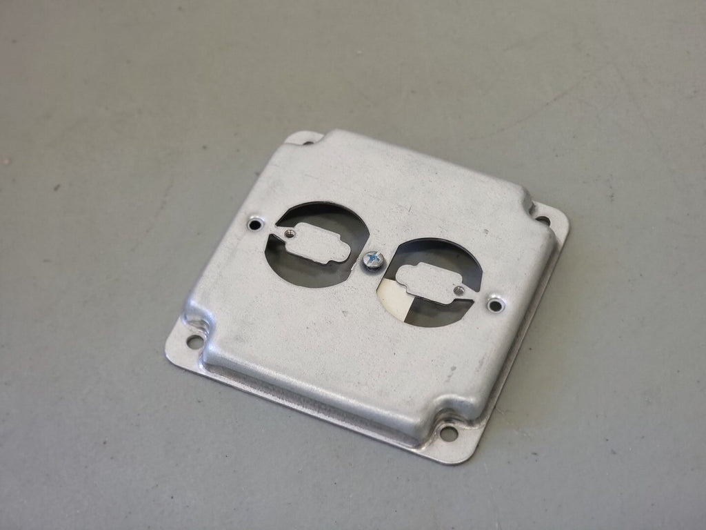 STEEL CITY RS12 4" Steel Square Surface Cover, Duplex Receptacle, 1/2" Raised, (Box of 50)