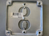 STEEL CITY RS12 4" Steel Square Surface Cover, Duplex Receptacle, 1/2" Raised, (Box of 50)
