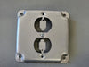 STEEL CITY RS12 4" Steel Square Surface Cover, Duplex Receptacle, 1/2" Raised, (Box of 50)
